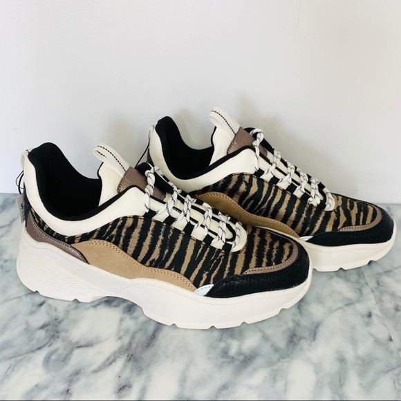 H&M Chunky Animal Print Sneakers 8.5 - Picture 4 of 12